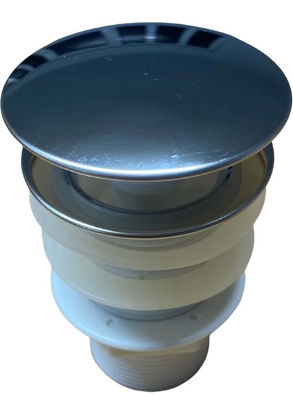 Pop Up Krom Kaplama Bas Aç Lavabo Sifonu Gideri Ekstra Contalı ( Lisinya ) fiyatları