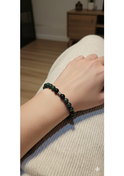 Yeşil Jasper Doğal Taş 8mm Bileklik - Şifa Enerjisi Yüksek Unisex Bileklik