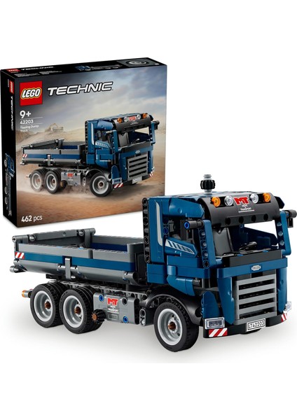 Damperli Kamyon 42203 – 9 Yaş ve Üzeri Erkek ve Kız Çocukları Için Direksiyon ve Damper Kutusu Içeren Yaratıcı Araç Yapım Seti, Doğum Günü Hediye Fikri (462 Parça)