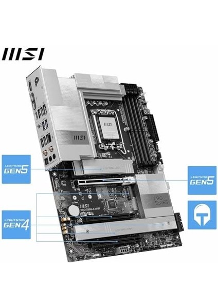 Pro Z890-A Wıfı Soket 1851 Ddr5 9200MHZ(OC) USB 20GBPS 4xm.2 2xtb4 HDMI 2x Dp 5g Lan Wıfı 7 Atx modelleri