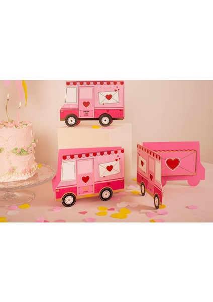 Truck Tasarımlı Karton Hediye Kutusu - Sevgililer Günü, Doğum Günü, Çocuk Partileri Için Dekoratif, Katlanabilir Ambalaj Kutu, Özel Tasarım (2ADET)