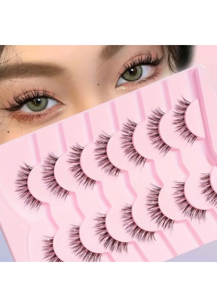 7 Çift Fishtail Doğal Görünümlü ve Kıvrık Takma Kirpik fiyatları
