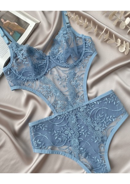 Balenli Kapsız Dantelli Bodysuit fiyatları