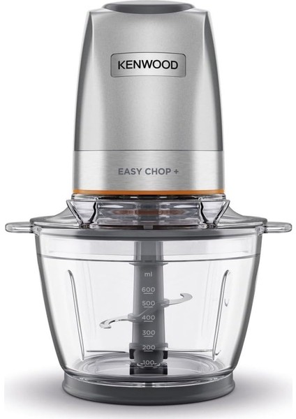 Chop+ Cam Hazneli Doğrayıcı CHP62.400SI - Gümüş, 500 Watt, 600 Ml, Buz Kırma, Çift Hız, Hazırla ve Sakla Kapağı, Spatula, Dörtlü Bıçak Sistemi, Kaymaz Mat