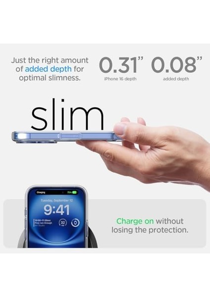 16 ile Uyumlu Ince Kılıf Ultra Hybrid Sararma Karşıtı Duraclear Hava Kanalı Teknolojisi Askeri Sınıf Koruma Crystal Clear Şeffaf Kapak - ACS08197 fiyatları