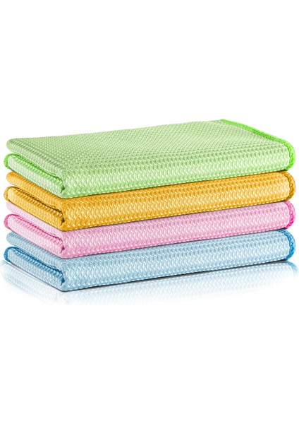 Cleanıng | Mikrofiber Süper Sihirli Bez, Kurulama Bezi, Iz Bırakmayan Bez, Mutfak, | 40X40CM | Cam ve Ayna Bezi | X4 Adet