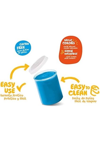 Bebek Yıkanabilir Parmak, 6 Renk x 80 gr modelleri