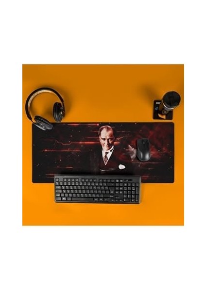 Atatürk Tasarımlı Ay Yıldız 70X30 Mousepad - Mouse Pad - Fare Altlığı modelleri