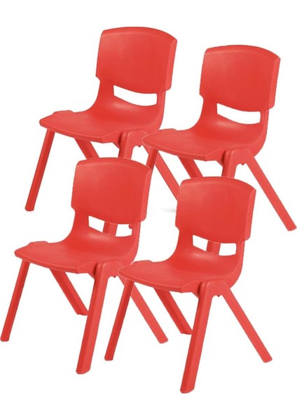 4&apos;lü Set Büyük Şirin Çocuk Kırmızı