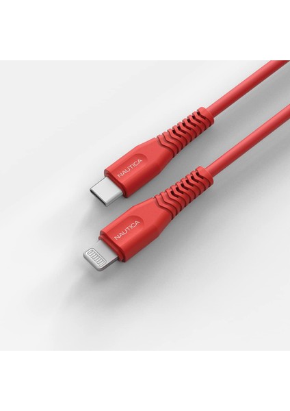 C100 Usb-C To Pd 18W Hızlı Şarj ve Kablosu 1.2 Metre Kırmızı