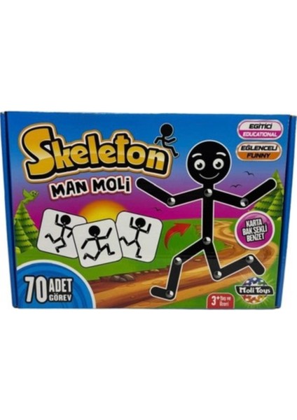 Man Moli Skeleton Çubuk Adam – Esnek Hareketli Figür Oyuncak fırsatları