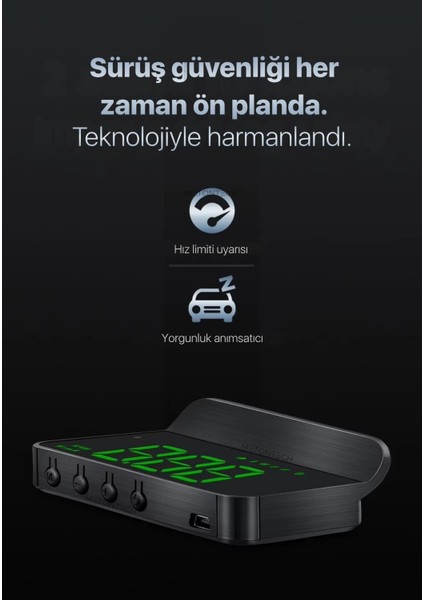 Head Up Display | Gps ve Pusula Özellikli Dijital Hız Göstergesi | Çoklu Alarm Sistemi | Tak & Çalıştır |kolay Bağlantı fiyatları