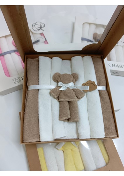 7’li Özel Organik Pamuk Havlu Bebek Ağız Mendili modelleri
