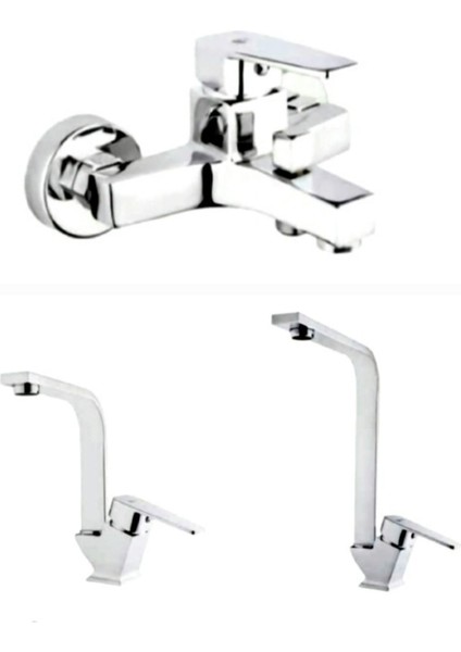 Kare Batarya Seti (Banyo Bataryası,lavabo Bataryası,eviyebataryası)