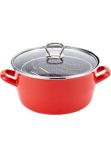 Fry Çıtır Kızartma Tenceresi 22 Cm, Kırmızı