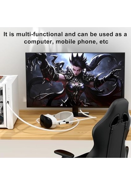 Oculus ile Uyumlu Vr Link Kablosu Yüksek Hızlı Usb-C Pc Bağlantı Kablosu, L Şekilli Konforlu Tasarım, Düşük Gecikmeli Vr Oyun Deneyimi 5 Metre Ex-1 (Usb To Type C) modelleri