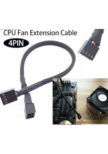 0449 Pwm 4 Pin Y Port Dişi Erkek Anakart 30 cm 24 Awg Bakır 3 mm Fan Uzatma Güç Kablosu. modelleri