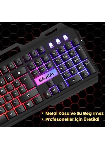 Metal Rgb Işıklı Kablolu Q Gaming Oyuncu Klavyesi Mekanik Klavye Su Geçirmez Toza Dayanıklı modelleri