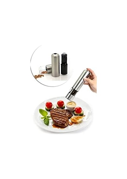 Gümüş Öğütücü Değirmen Pilli Işıklı modelleri