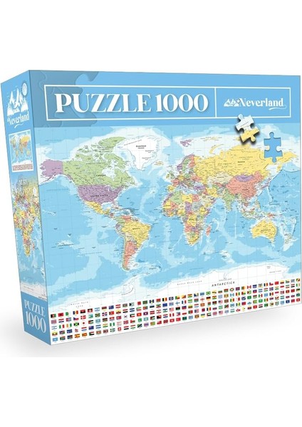 1000 Parça Puzzle - World Map-I (Dünya Haritası-I)