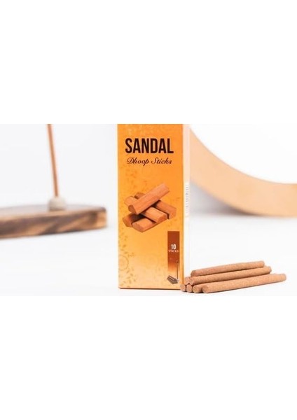 Dhoop Sticks Çubuk Tütsü 3 Kutu, 30 Adet + Altlık - ve Organik - Tahta Çubuk Şeklinde, Yoğun ve Uzun Süre Kalıcı Taze Aromalı Premium Tütsü (Large, Birim, 30)