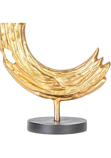 Metal Dekor Yarım Ay Figürlü Obje -Siyah 27X14X40 Cm. modelleri