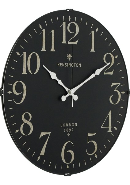 36 cm Gerçek Cam Akar Saniye Sessiz Mekanizma Dekoratif Duvar Saati