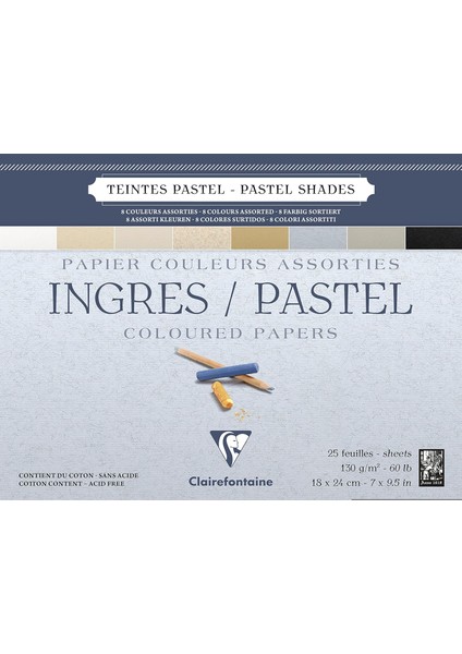 Ingres/pastel Defter, Mavi, 180X240 mm