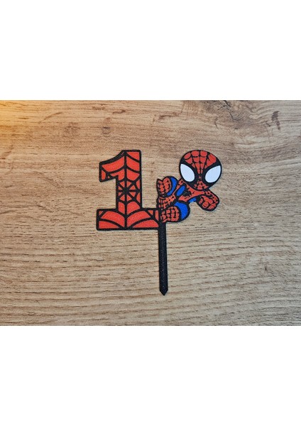 Örümcek Adam Pasta Süsü 1 Yaş