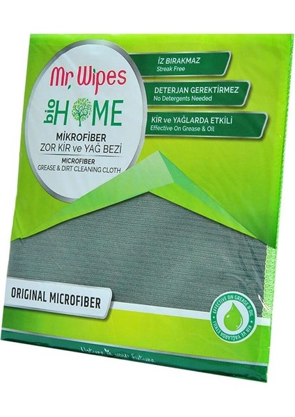Mr.wipes Mikrofiber Zor Kir ve Yağ Bezi (40 x 40 Cm)