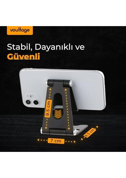 Voultage Cep Telefonu Standı Ayarlanabilir Katlanabilir Metal Cep Telefon Tutucu Stand Phone 16 15 14 13 12 11 10 Pro Max Galaxy S23 S22 S21 S20 Uyumlu Telefon Standı modelleri