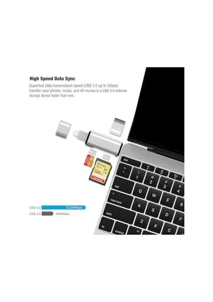 ADS-103 Uyumlu Type-C To USB 3.0 Otg Veri Aktarım Sd Tf Tak Çalıştır Kart Okuyucu Çevirici Hub fiyatları