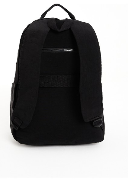 Sanmorris Glc Unisex Suya Dayanıklı Orta Boy Krinkıl Kumaş Çok Gözlü Siyah Laptop Okul ve Seyahat Sırt Çantası fiyatları