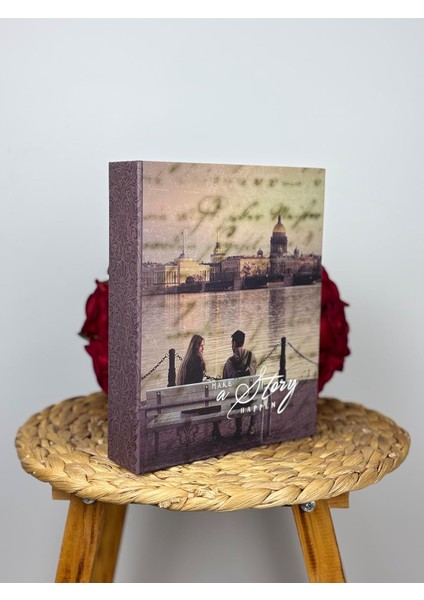 Fotoğraf Albümü 10X15CM 200 Fotoğraf Kapasiteli Renkli Aşk Desenli Anı Albümü