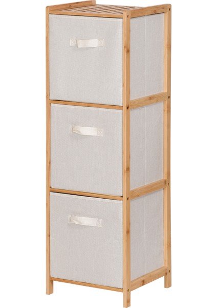 Doğal Bambu 3 Çekmeceli Düzenleyici Dolap – 110 cm Çok Amaçlı Raf Ünitesi – Banyo, Yatak Odası ve Mutfak Organizer indirimleri