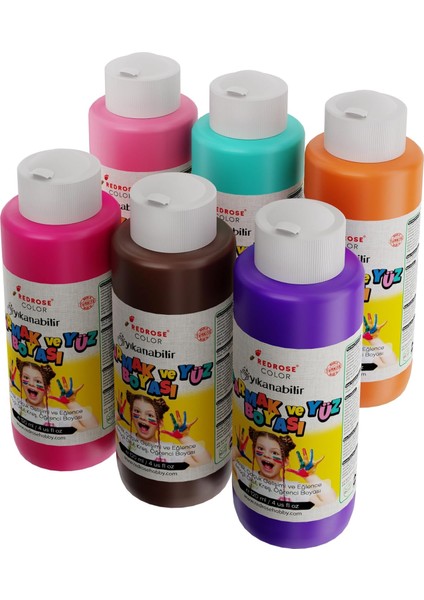 Rose Tamamlayıcı Renkler Parmak 6&apos;lı Set 6X120 ml