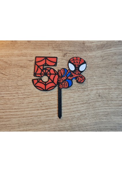 Örümcek Adam Pasta Süsü 5 Yaş