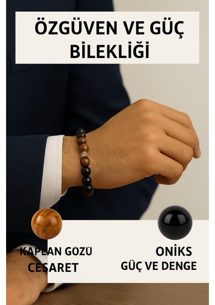 Orijinal Doğal Taş El Yapımı Enerji - Uyum - Denge Sağlayan Bileklik-15