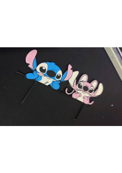 Stitch Pembe Mavi Pasta Süsü fiyatları
