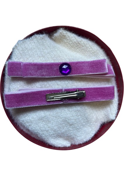 Kadife Kurdele Boncuk Detaylı Kıskaç Saç Tokası – 2’li Set fiyatları