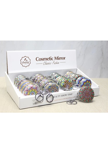 Taşlı El Aynası Anahtarlık ALK3771 - Lisinya