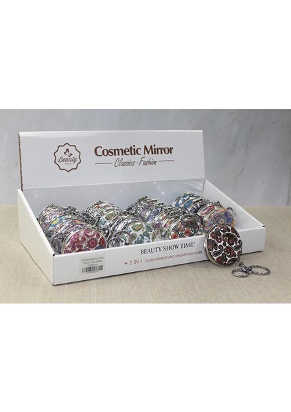 Taşlı El Aynası Anahtarlık ALK3773 - Lisinya