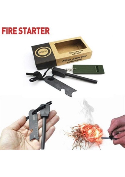 Survive Magnezyum Çubuğu Ateş Başlatıcı Çakmak Taşı - Lisinya modelleri