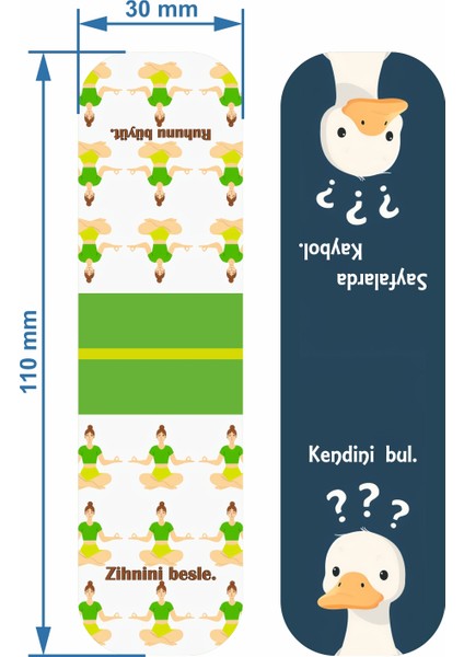 Magnetli (Mıknatıslı) Kitap Ayracı Yoga Temalı 2li Set indirimleri