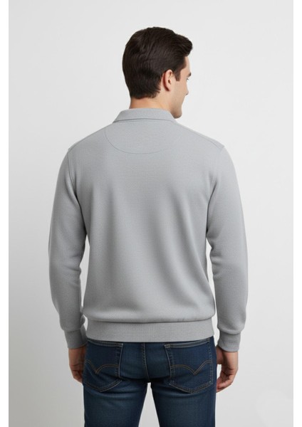 Erkek Polo Yaka Cepli Selanik Sweatshirt Regular Kalıp BGL-ST04872 modelleri
