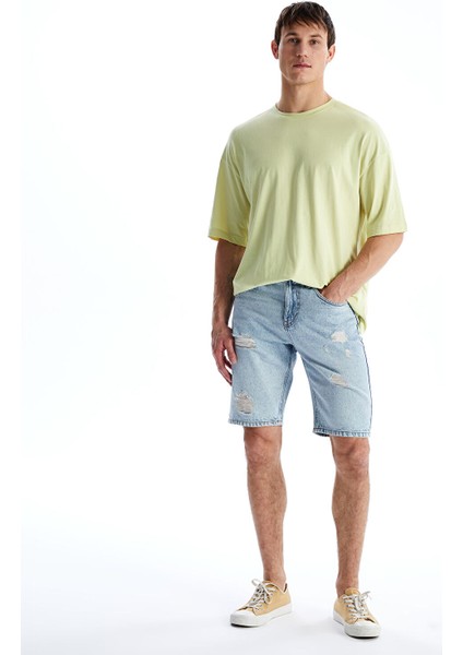 Yeni Sezon Standart Kalıp Erkek Jean Şort