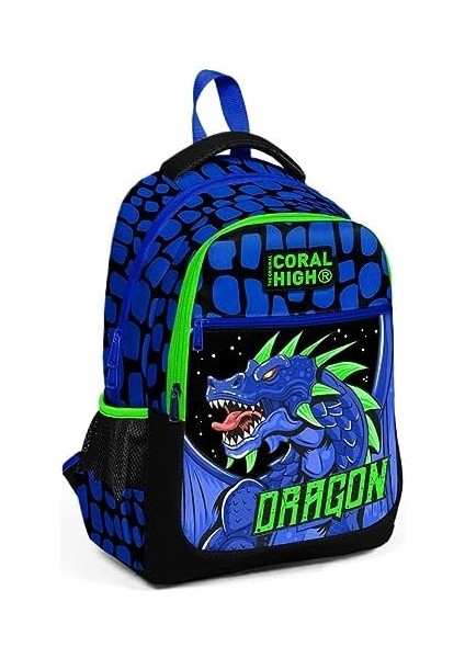 Üç Gözlü Erkek Çocuk Ilk ve Orta Okul Çantası - Lacivert Yeşil Dragon fiyatları
