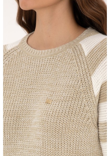 Kadın Açık Haki Kazak /triko 50308900-VR183