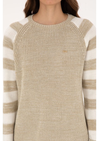 Kadın Açık Haki Kazak /triko 50308900-VR183