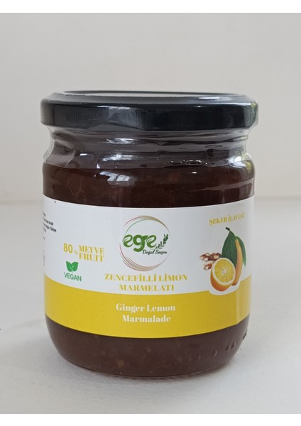 Şeker Ilavesiz Zencefilli Limon Marmelatı 220 gr fiyatları